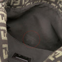 フェンディ FENDI ズッキーノ 8BT075 ブラウン キャンバス レザー ショルダーバッグ シルバー金具 茶