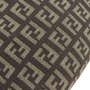 フェンディ FENDI ズッキーノ 8BT075 ブラウン キャンバス レザー ショルダーバッグ シルバー金具 茶