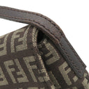 フェンディ FENDI ズッキーノ 8BT075 ブラウン キャンバス レザー ショルダーバッグ シルバー金具 茶