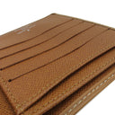 ルイヴィトン LOUIS VUITTON ポルトビエ コンパクト M63551 キャメル エピレザー 二つ折り財布 シルバー金具 茶 コンパクト財布