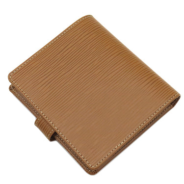 ルイヴィトン LOUIS VUITTON ポルトビエ コンパクト M63551 キャメル エピレザー 二つ折り財布 シルバー金具 茶 コンパクト財布