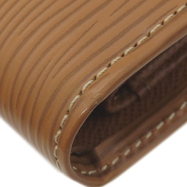 ルイヴィトン LOUIS VUITTON ポルトビエ コンパクト M63551 キャメル エピレザー 二つ折り財布 シルバー金具 茶 コンパクト財布