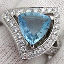 ブルガリ BVLGARI ディーヴァ ドリーム ホワイトゴールド K18WG ダイヤモンド アクアマリン リング 指輪 750 18金 12号