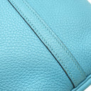 エルメス HERMES ピコタンロックMM エクラ ブルーデュノール×ルージュドゥクール トリヨンクレマンス スイフト ハンドバッグ シルバー金具 水色 赤 バイカラー