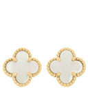 ヴァンクリーフアーペル Van Cleef & Arpels スウィート アルハンブラ VCARA44800 パールホワイトXイエローゴールド K18YG マザーオブパール ピアス 750YG 18K