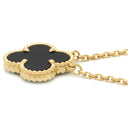 ヴァンクリーフアーペル Van Cleef & Arpels ヴィンテージ アルハンブラ ペンダント VCARA45800 ブラックXイエローゴールド K18YG オニキス ネックレス 黒 Au750 18K