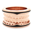 ブルガリ BVLGARI ビーゼロワン ロック B-zero1 4バンドリング 357957 ピンクゴールド×ブラック K18PG セラミック #51(JP11) リング 指輪 黒 750PG 18金 10号