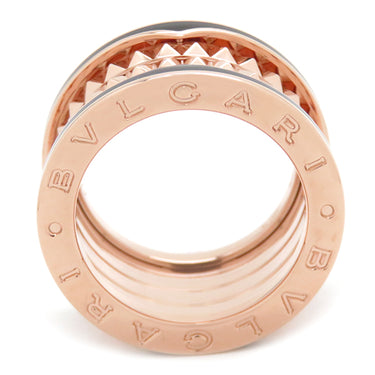 ブルガリ BVLGARI ビーゼロワン ロック B-zero1 4バンドリング 357957 ピンクゴールド×ブラック K18PG セラミック #51(JP11) リング 指輪 黒 750PG 18金 10号