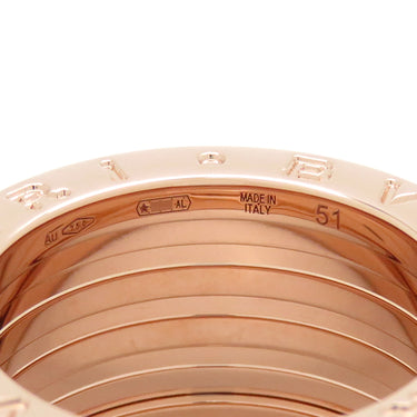 ブルガリ BVLGARI ビーゼロワン ロック B-zero1 4バンドリング 357957 ピンクゴールド×ブラック K18PG セラミック #51(JP11) リング 指輪 黒 750PG 18金 10号