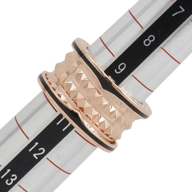 ブルガリ BVLGARI ビーゼロワン ロック B-zero1 4バンドリング 357957 ピンクゴールド×ブラック K18PG セラミック #51(JP11) リング 指輪 黒 750PG 18金 10号