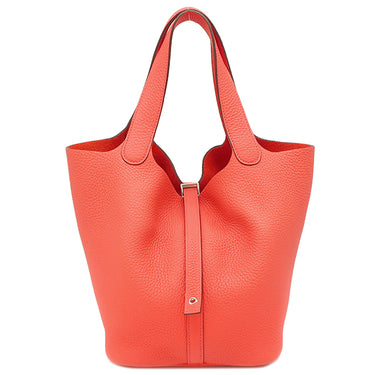 エルメス HERMES ピコタンロックMM ローズジャイプール トリヨンクレマンス ハンドバッグ シルバー金具