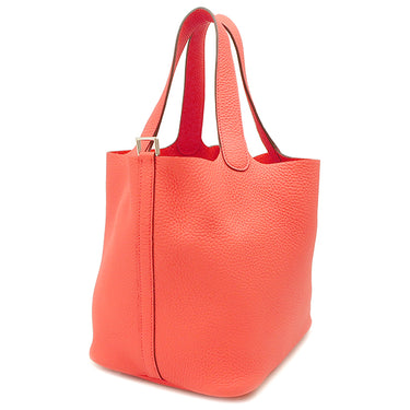 エルメス HERMES ピコタンロックMM ローズジャイプール トリヨンクレマンス ハンドバッグ シルバー金具
