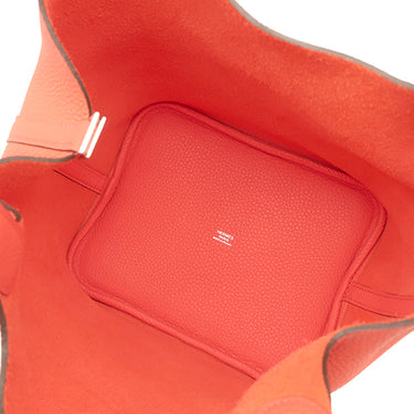 エルメス HERMES ピコタンロックMM ローズジャイプール トリヨンクレマンス ハンドバッグ シルバー金具