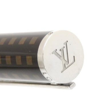 ルイヴィトン LOUIS VUITTON ジェットラック N79154 ダークブラウンXシルバー メタル ボールペン 茶 インク切れ