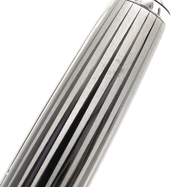 モンブラン Montblanc マイスターシュテュック ソリテール ドゥエ ブラック×シルバー メタル プレシャスレジン K18(ペン先) 万年筆 F(細字) インク切れ カートリッジ/インク吸入両用式