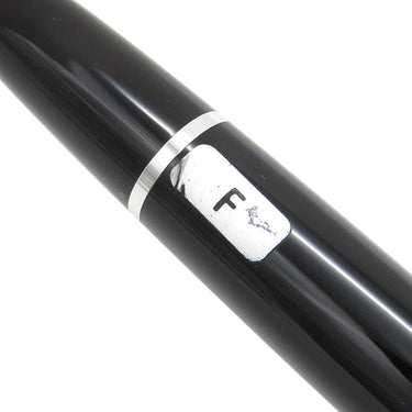 モンブラン Montblanc マイスターシュテュック ソリテール ドゥエ ブラック×シルバー メタル プレシャスレジン K18(ペン先) 万年筆 F(細字) インク切れ カートリッジ/インク吸入両用式