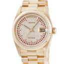 腕時計 ロレックス ROLEX デイデイト 36 18038 86番 自動巻き メンズ OH済 86番 K18YG無垢 純正ダイヤ ルビー