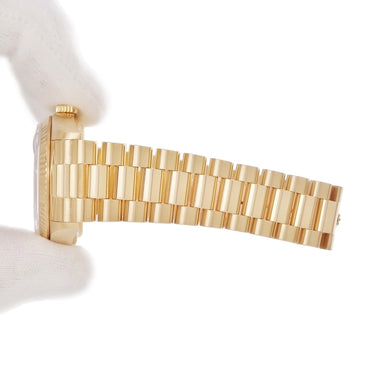 腕時計 ロレックス ROLEX デイデイト 36 18038 86番 自動巻き メンズ OH済 86番 K18YG無垢 純正ダイヤ ルビー