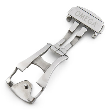 オメガ OMEGA シルバー ステンレススチール 腕時計パーツ 純正 18mm幅対応 フォールディング Dバックル パーツ 替え 交換 予備 ステンレス SS シルバー 銀
