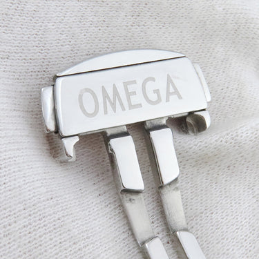 オメガ OMEGA シルバー ステンレススチール 腕時計パーツ 純正 18mm幅対応 フォールディング Dバックル パーツ 替え 交換 予備 ステンレス SS シルバー 銀
