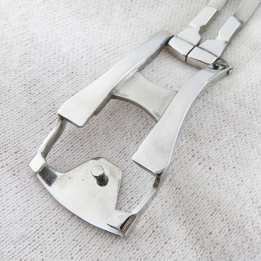 オメガ OMEGA シルバー ステンレススチール 腕時計パーツ 純正 18mm幅対応 フォールディング Dバックル パーツ 替え 交換 予備 ステンレス SS シルバー 銀