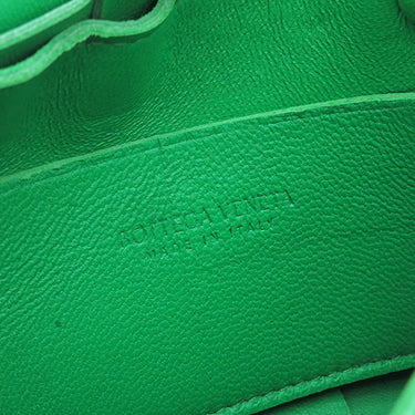 ボッテガヴェネタ BOTTEGA VENETA キャンディ カセット マキシイントレチャート 666688 グリーン ラムスキン ショルダーバッグ ゴールド金具 クロスボディ 緑