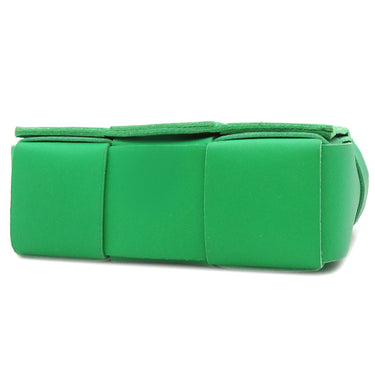 ボッテガヴェネタ BOTTEGA VENETA キャンディ カセット マキシイントレチャート 666688 グリーン ラムスキン ショルダーバッグ ゴールド金具 クロスボディ 緑