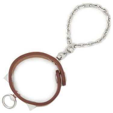 エルメス HERMES リヴァル ゴールド ヴォースイフト メタル グローブホルダー シルバー金具 茶