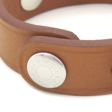 エルメス HERMES リヴァル ゴールド ヴォースイフト メタル グローブホルダー シルバー金具 茶