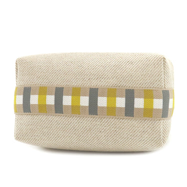 エルメス HERMES ブリッド ア ブラック オ カレPM セーグル ウール ポーチ シルバー金具 ハンドバッグ バニティバッグ