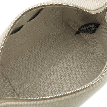 エルメス HERMES ブリッド ア ブラック オ カレPM セーグル ウール ポーチ シルバー金具 ハンドバッグ バニティバッグ