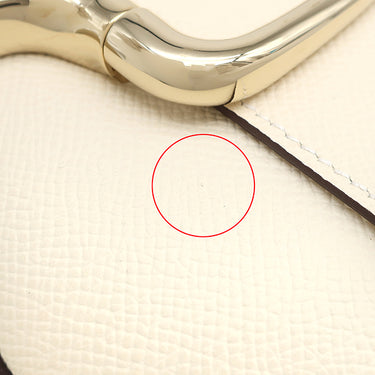 エルメス HERMES デッラ カヴァッレリア ミニ ナタ ヴォーエプソン ショルダーバッグ シャンパンゴールド金具 アイボリー