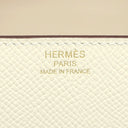 エルメス HERMES デッラ カヴァッレリア ミニ ナタ ヴォーエプソン ショルダーバッグ シャンパンゴールド金具 アイボリー