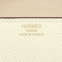 エルメス HERMES デッラ カヴァッレリア ミニ ナタ ヴォーエプソン ショルダーバッグ シャンパンゴールド金具 アイボリー