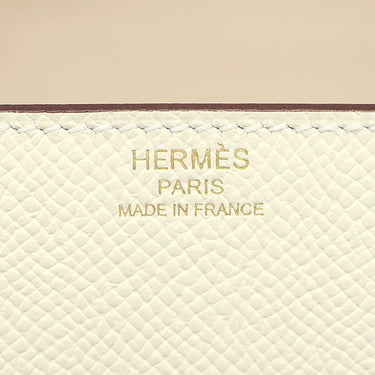 エルメス HERMES デッラ カヴァッレリア ミニ ナタ ヴォーエプソン ショルダーバッグ シャンパンゴールド金具 アイボリー