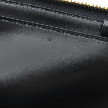エルメス HERMES 書類ケース ブラック ボックスカーフ クラッチバッグ ゴールド金具 黒 ドキュメントケース セカンドバッグ