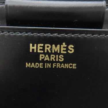 エルメス HERMES 書類ケース ブラック ボックスカーフ クラッチバッグ ゴールド金具 黒 ドキュメントケース セカンドバッグ