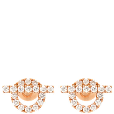 エルメス HERMES フィネス ピンクゴールド K18PG ダイヤモンド ピアス 34Pダイヤ 750 ローズゴールド トグルクラスプ