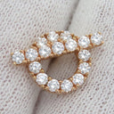 エルメス HERMES フィネス ピンクゴールド K18PG ダイヤモンド ピアス 34Pダイヤ 750 ローズゴールド トグルクラスプ