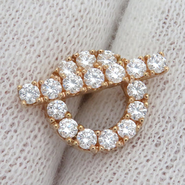 エルメス HERMES フィネス ピンクゴールド K18PG ダイヤモンド ピアス 34Pダイヤ 750 ローズゴールド トグルクラスプ