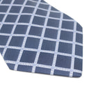 シャネル CHANEL CHANELロゴ 9.5cm ブルー シルク ネクタイ 青 格子柄