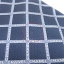 シャネル CHANEL CHANELロゴ 9.5cm ブルー シルク ネクタイ 青 格子柄