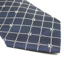 シャネル CHANEL ココマーク 5スター 9.5cm ネイビー×シルバー シルク ネクタイ 紺 星