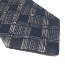 シャネル CHANEL 斜め格子 9.5cm ブラック×マルチカラー シルク ネクタイ 黒