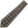 シャネル CHANEL 格子柄 9.5cm ブラウン シルク ネクタイ 茶