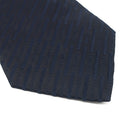 シャネル CHANEL CHANELロゴ 9.5cm ネイビー シルク ネクタイ 紺 斜線柄