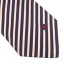 シャネル CHANEL ストライプ柄 9.5cm ネイビー×アイボリー×レッド シルク ネクタイ ココマーク