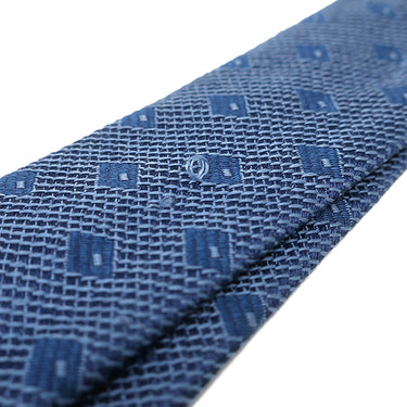 シャネル CHANEL 総柄 10cm ブルー シルク ネクタイ 青