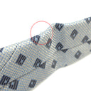 シャネル CHANEL ダイヤ柄 9cm シルバー×ブルー シルク ネクタイ メタリック ココマーク