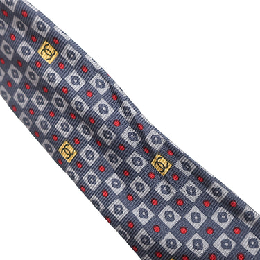 シャネル CHANEL ココマーク 総柄 9.5cm マルチカラー シルク ネクタイ 市松文様